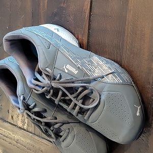 Puma Grey and Silver Athletic shoes Sz 9.5